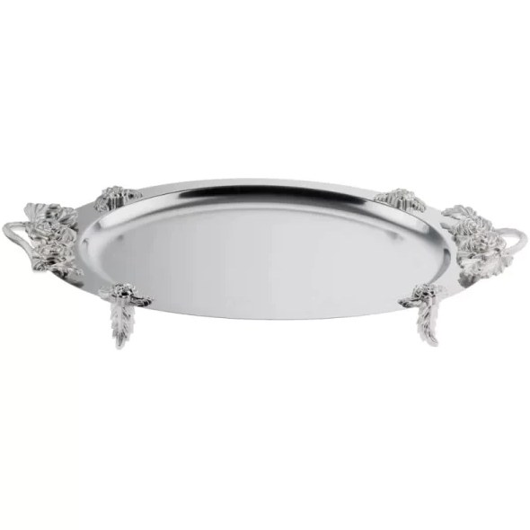 سینی استیل پایه دار بیضی 9246 سلینا