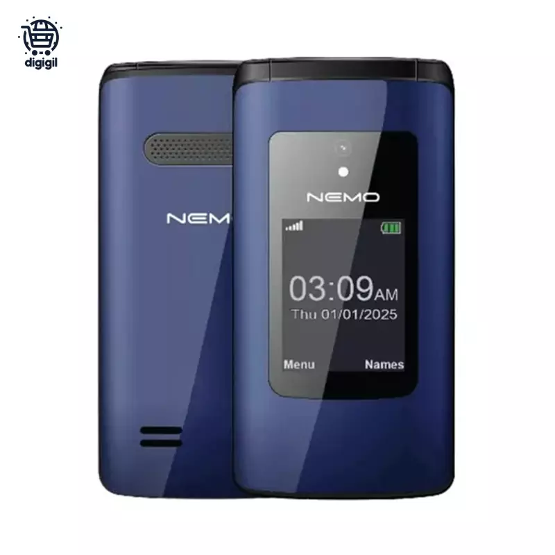 گوشی نمو E211 ظرفیت 32MB رم 24MB - آبی, 18 ماه گارانتی شرکتی