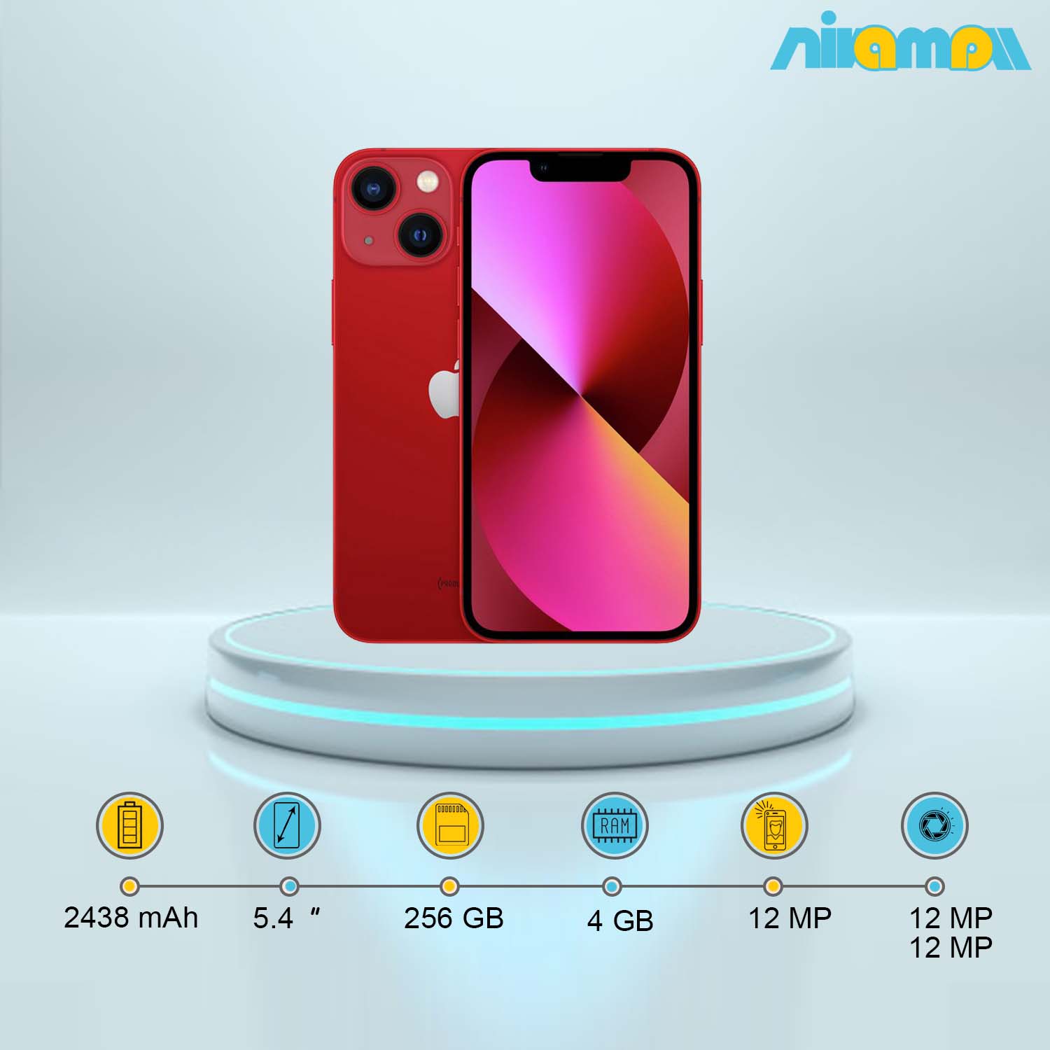گوشی موبایل اپل مدل iPhone 13 Mini دو سیم‌ کارت ظرفیت 256 گیگابایت و رم4 گیگابایت