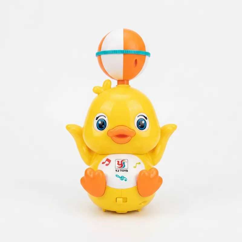 جوجه حرکتی موزیکال (Wobble Chick) مدل توپ‌به‌سر | اسباب‌بازی تعادلی و چراغ‌دار  | مناسب کودکان ۶ تا ۱۸ ماه