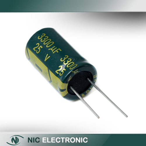 خازن الکترولیتی 3300UF/25V-16X25-105C-GREEN