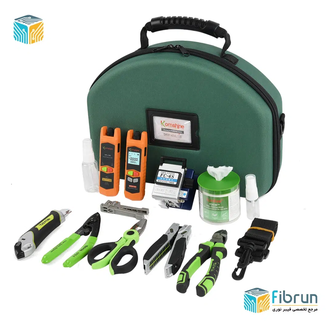 کیف ابزار و تجهیزات فیبر نوری FTTH برند KOMSHINE مدل KFH-12E
