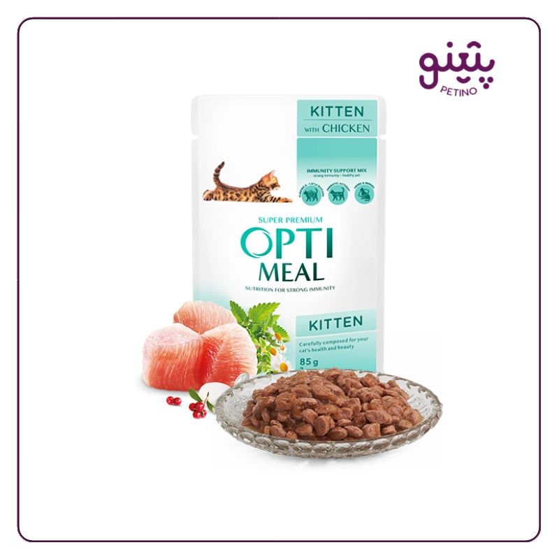پوچ بچه گربه اپتی میل با طعم مرغ