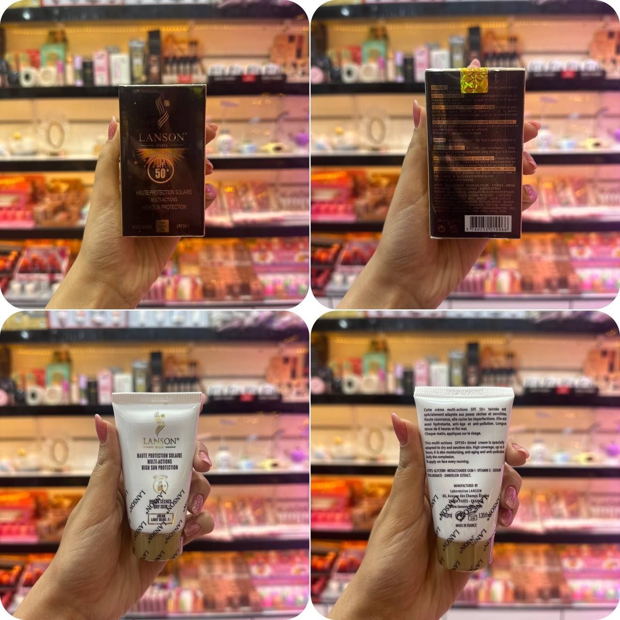 ضد آفتاب کرم پودری (تینتد) با SPF 50+ از برند معتبر فرانسوی Lanson