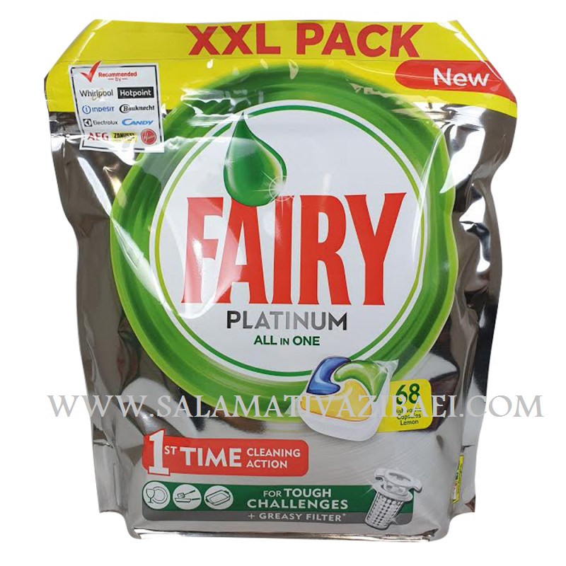 قرص ظرفشویی فیری مدل PLATINUM بسته 68 عددی (FAIRY)