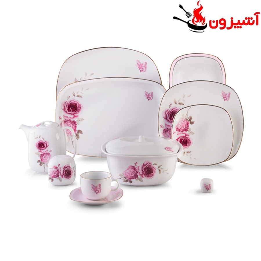 سرویس 98 پارچه 12 نفره طرح رزفلاور