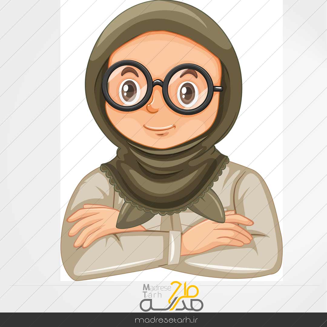 وکتور کاراکتر زن با حجاب