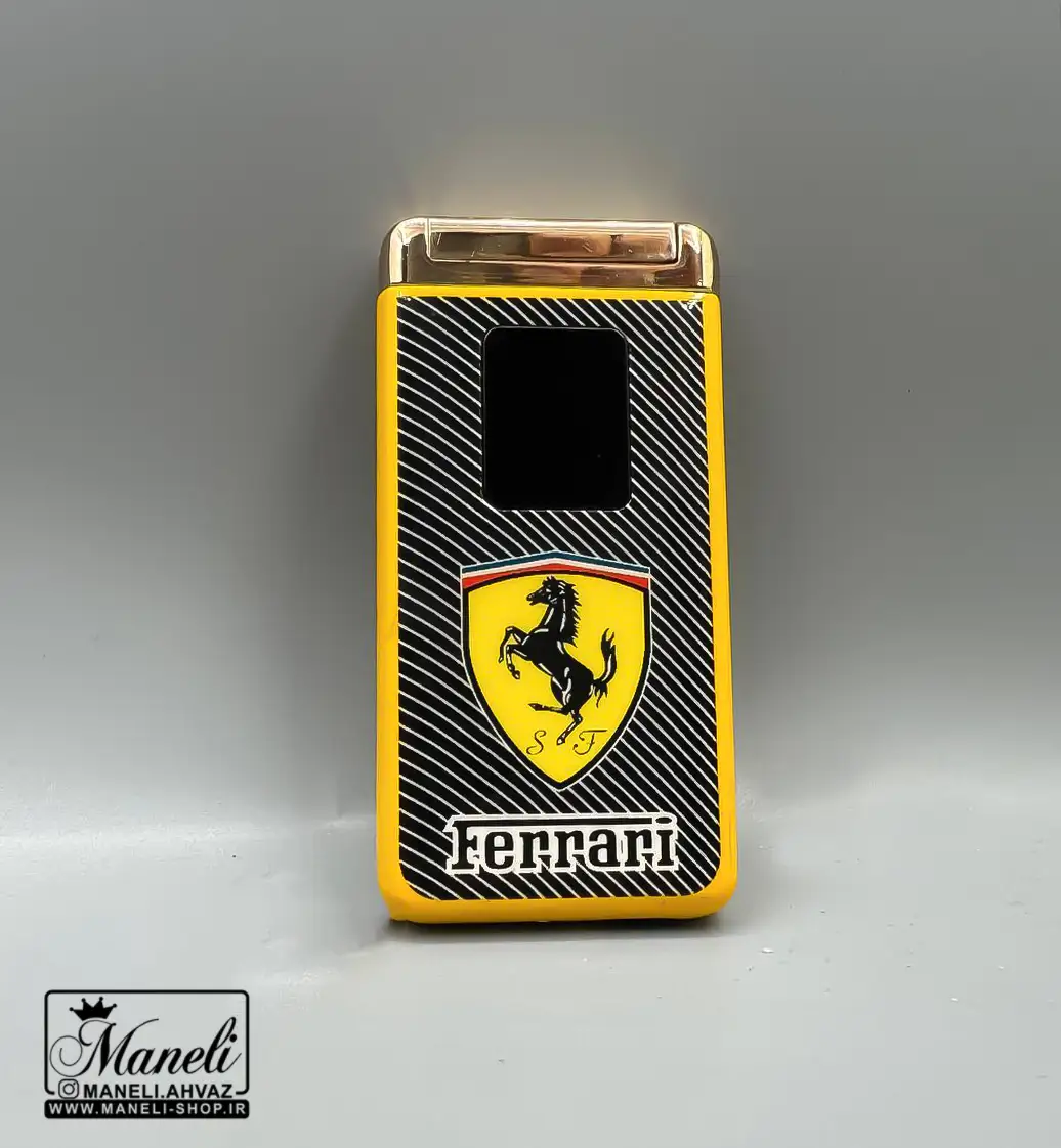فندک مشکی شارژی FERRARI با لوگوی|140408153