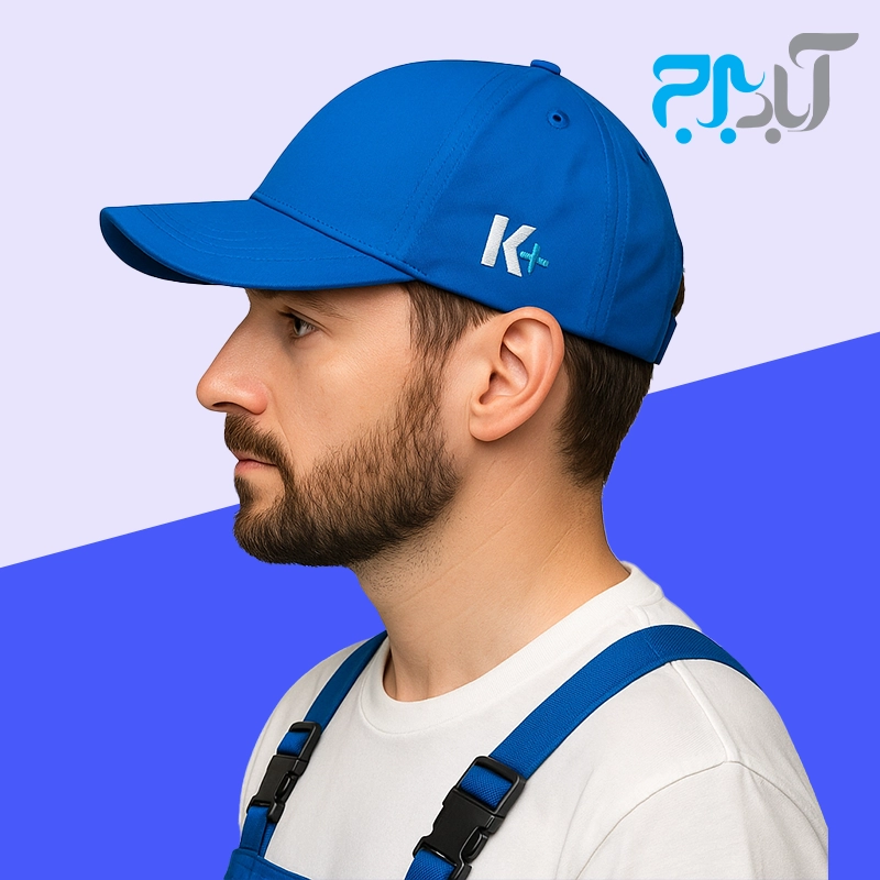 کلاه کاپ دار با گلدوزی +K - رنگ آبی