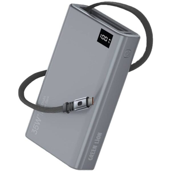 پاوربانک 20000 گرین لاین مدل Retractable 35W