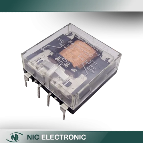رله 24V شیشه ای 8 پایه ژاپنی مارک MATSUSHITA کد NC2D-JP