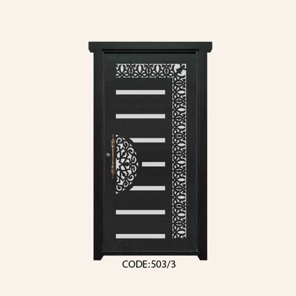 درب یک لنگه فلزی CNC طرح 503