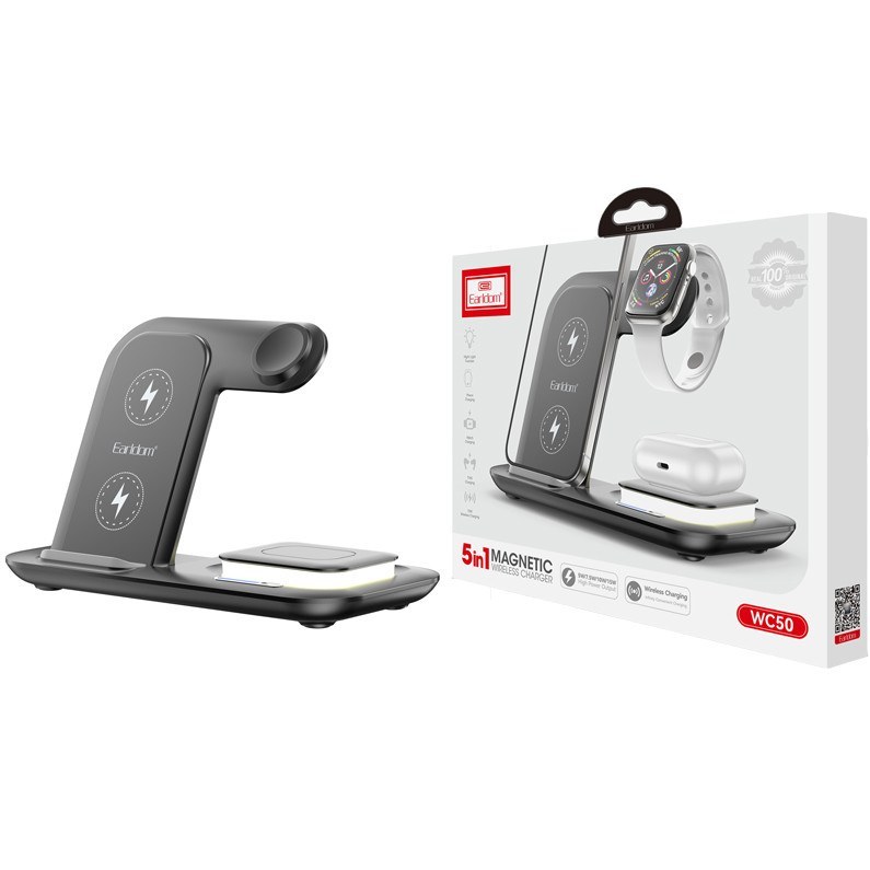 شارژر بی سیم و چراغ رومیزی Earldom ET-WC50 15W