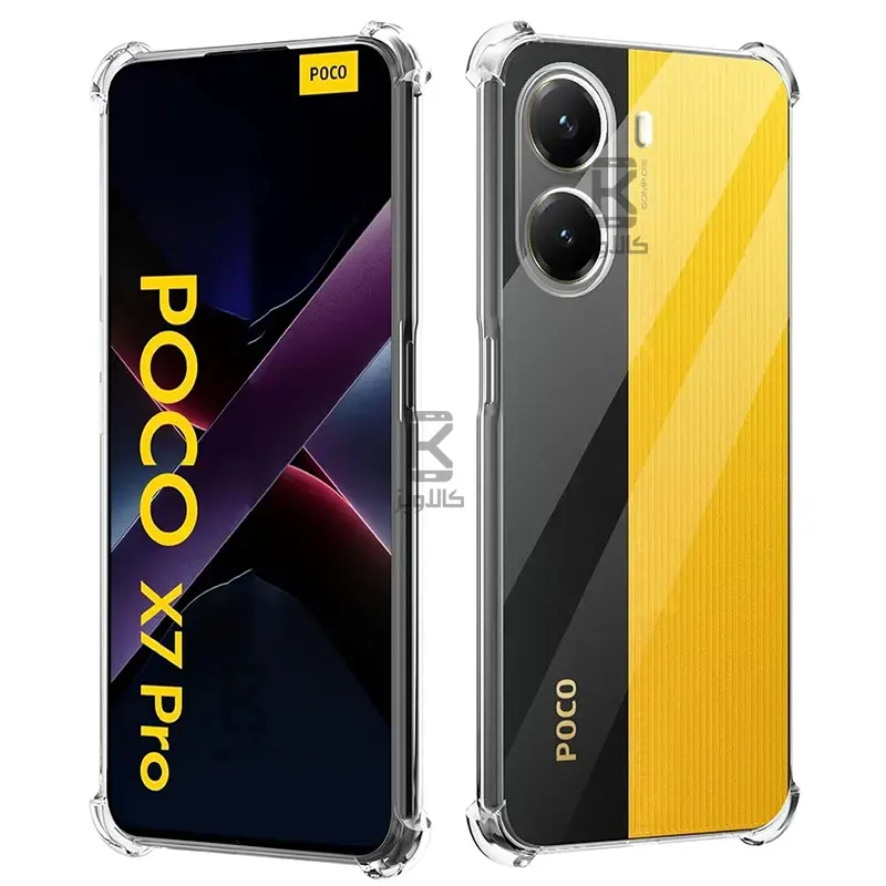 قاب ژله ای شفاف کپسول دار و محافظ لنزدار Xiaomi Poco X7 Pro