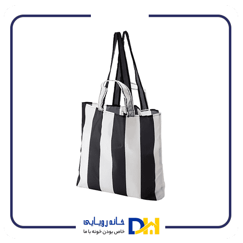 ساک خرید سفید مشکی ایکیا SKYNKE