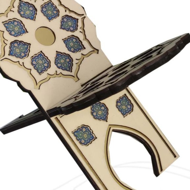 رحل MDF چرم پلاک دار کرم