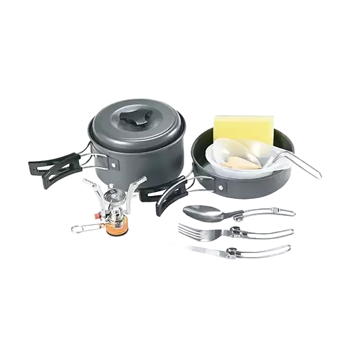 ست ظروف و گاز آشپزی کمپینگ ۱۰ در ۱ گرین لاین مدل GN10N1COOKBK