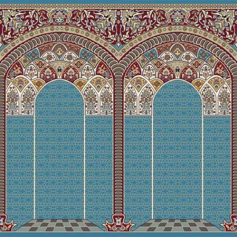 فرش سجاده ای محرابی طرح مجلل