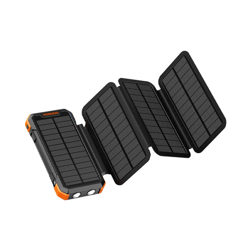 پاوربانک خورشیدی پرودو 20 هزار میلیآمپری 4 پنل سولار (Porodo PowerBank 4 Pannel Solar)