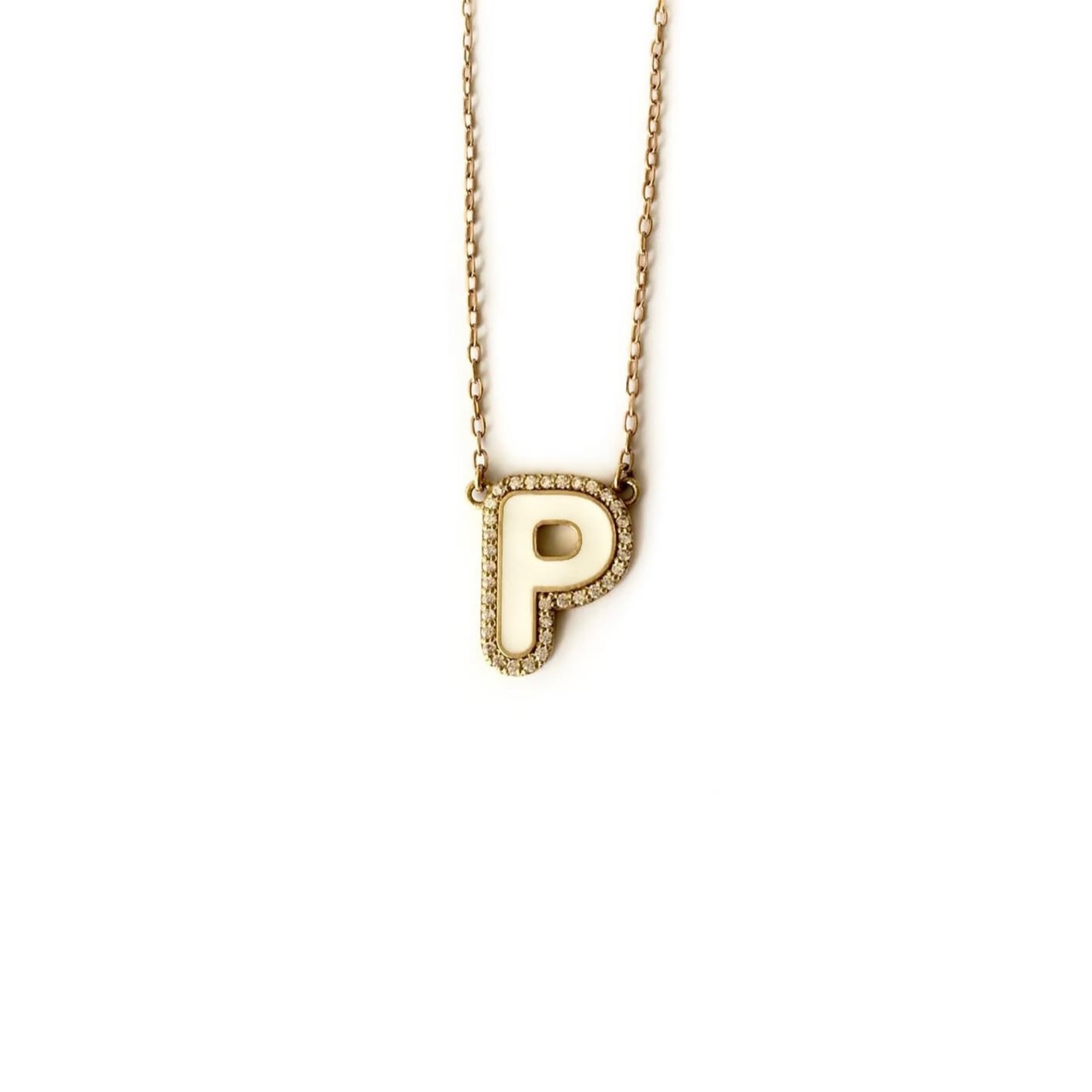 گردنبند نقره حرف P