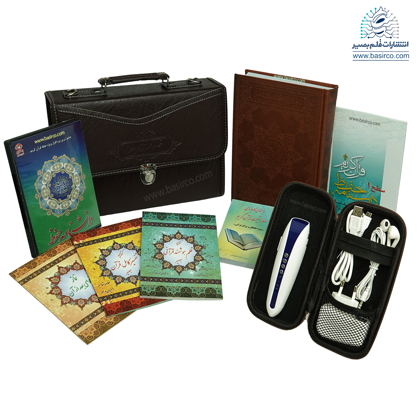کیف چرمی پک حفظ با قلم قرآنی 8 گیگ