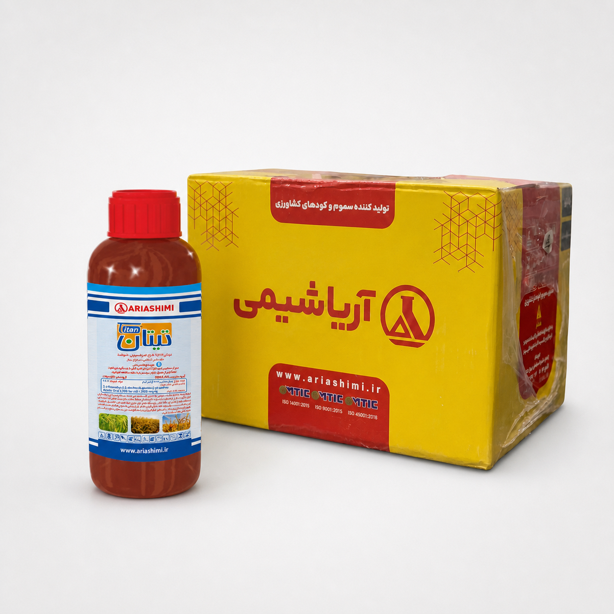 علف کش تیتان (پندی متالین) ۳۳٪ EC آریاشیمی – بطری نیم لیتری (فروش عمده – کارتن ۲۴ عددی)