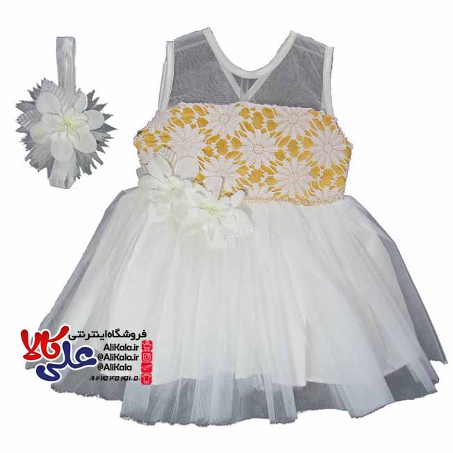 پیراهن نوزادی طرح لباس عروس کد 01