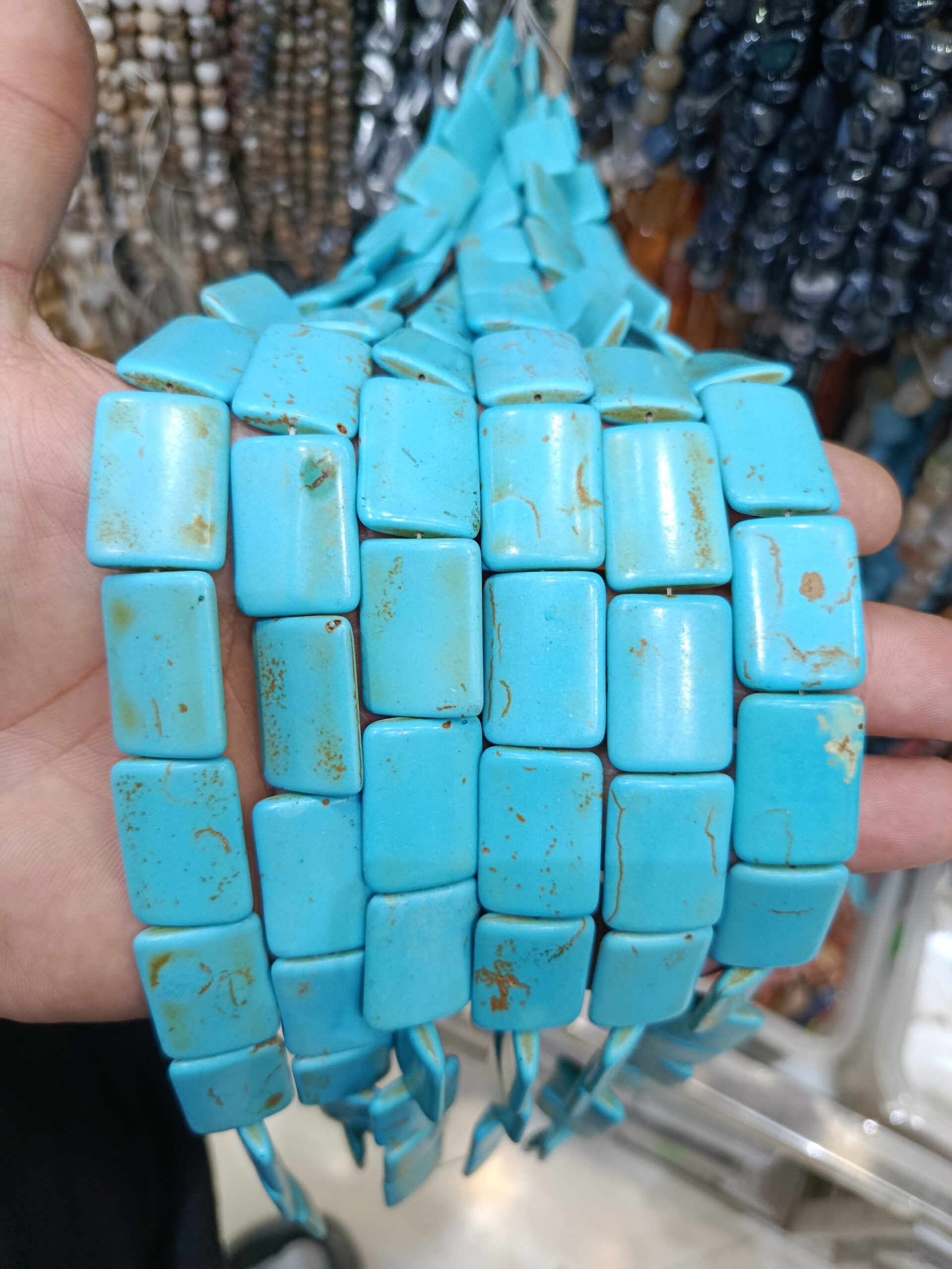 فیروزه تبتی مستطیلی