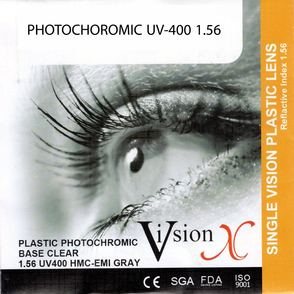 عدسی فتوکروم 1.56 uv400 ویژن