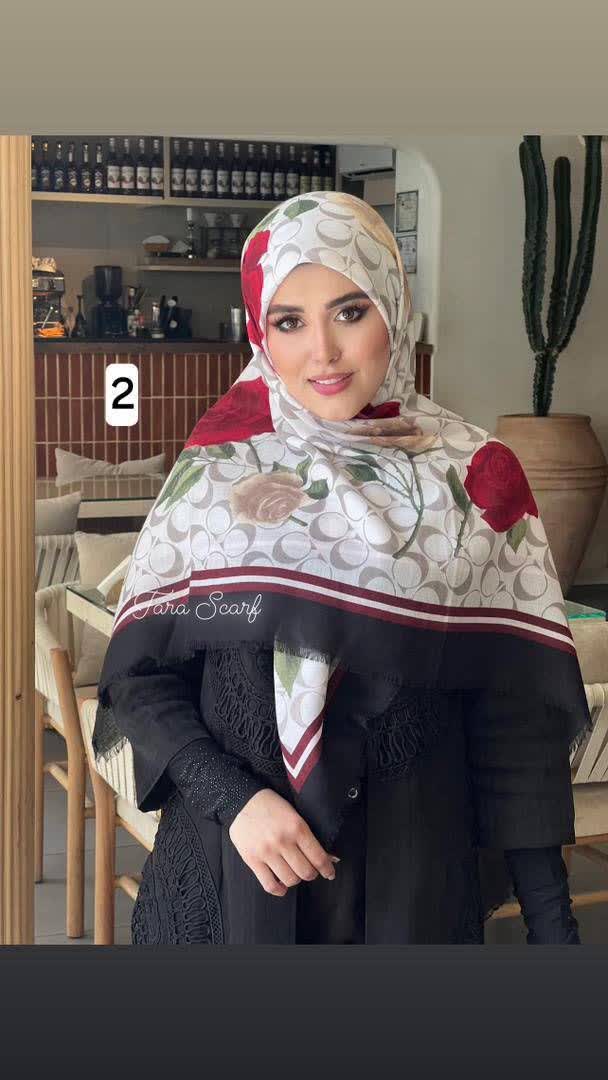 روسری نخی سیا اسکارف کد ۳۷۳ - 2