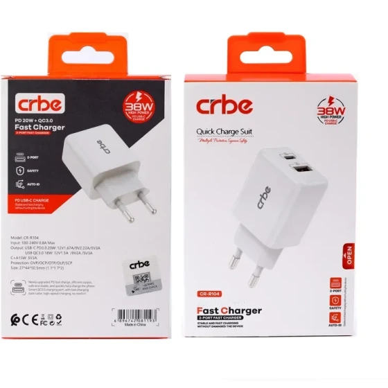 شارژر دیواری 38 وات کربی مدل CR-R104