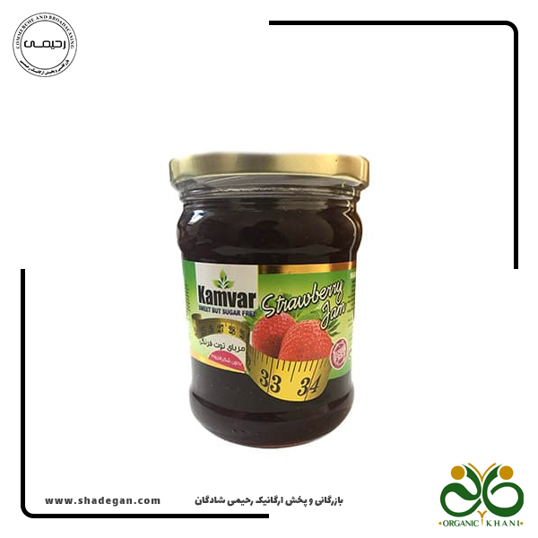 مربای توت فرنگی بدون شکر و رژیمی کامور