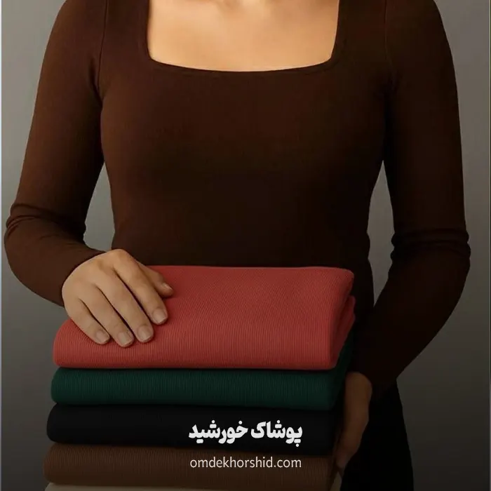 بلوزآستین دار یقه خشتی
