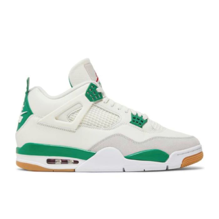 کتونی نایک ایر جردن 4 رترو سبز و سفید Jordan 4 Retro