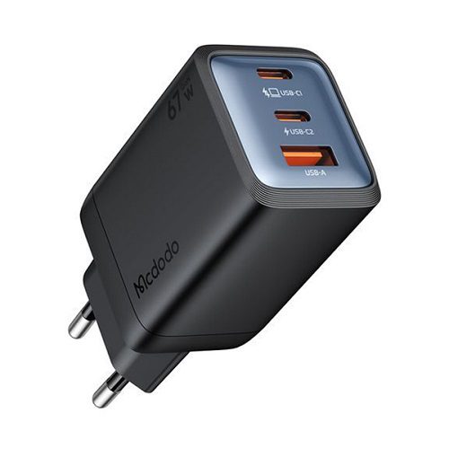 شارژر دیواری 67 وات مک دودو مدل mcdodo CH-0970 با 2 خروجی USB-C و 1 خروجی USB-A
