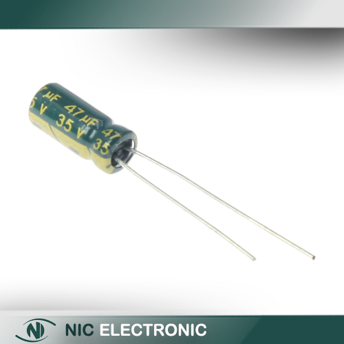خازن الکترولیتی 47UF/35V-5X11-105C-GREEN