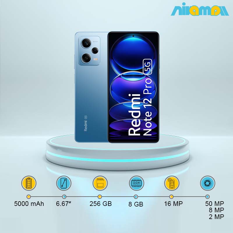 گوشی موبایل شیائومی مدل Redmi Note 12 Pro 5G دو سیم کارت ظرفیت 256 گیگابایت و رم 8 گیگابایت