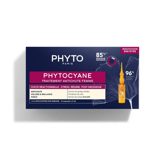 Phyto phytocyane traitement antichute femme سرم مو
