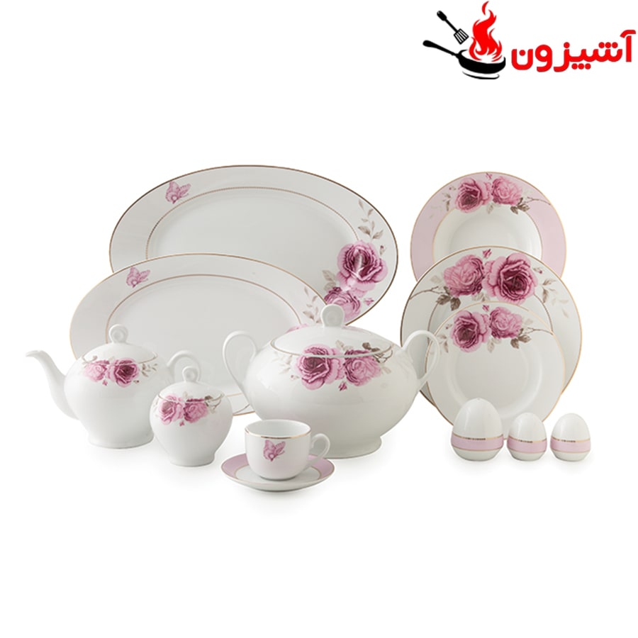 سرویس 102 پارچه 12 نفره طرح رزفلاور
