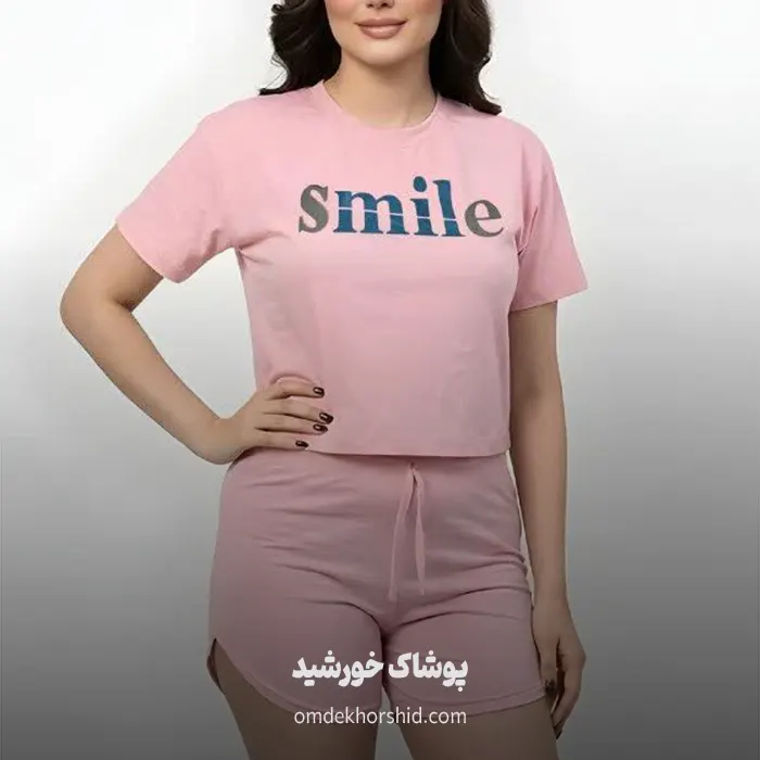 ست تاپ شلوارک پنبه smile