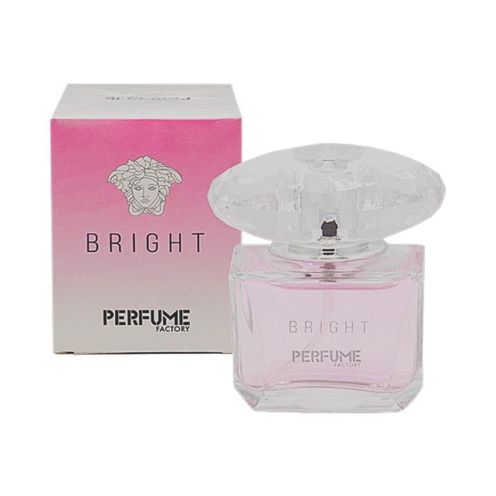ادکلن مینیاتوری زنانه برایت برند پرفیوم فکتوری حجم ۳۰ میل Bright Perfume Factory