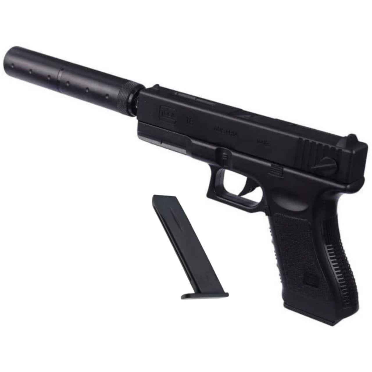 تفنگ بازی ناب سل مدل کلت لیزردار کد COLTTOY GUN METAL P180-2 مناسب برای نوجوانان