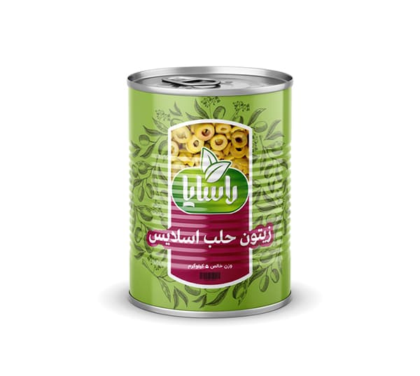 Sliced Olives in 5kg Tin Packaging