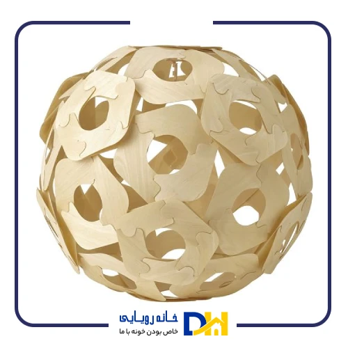 لوستر سقفی چوبی گرد ایکیا ODLEBLAD