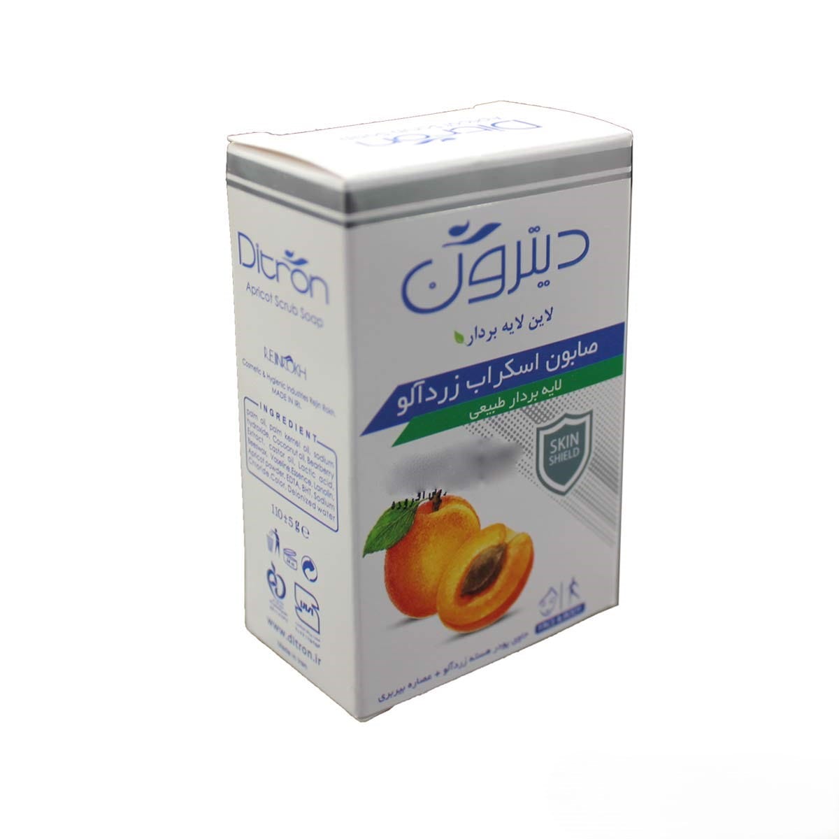 صابون اسکراب زرد آلو دیترون 110گرم