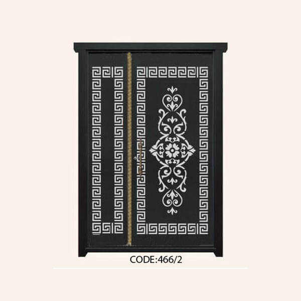 درب یک و نیم لنگه فلزی CNC طرح 466