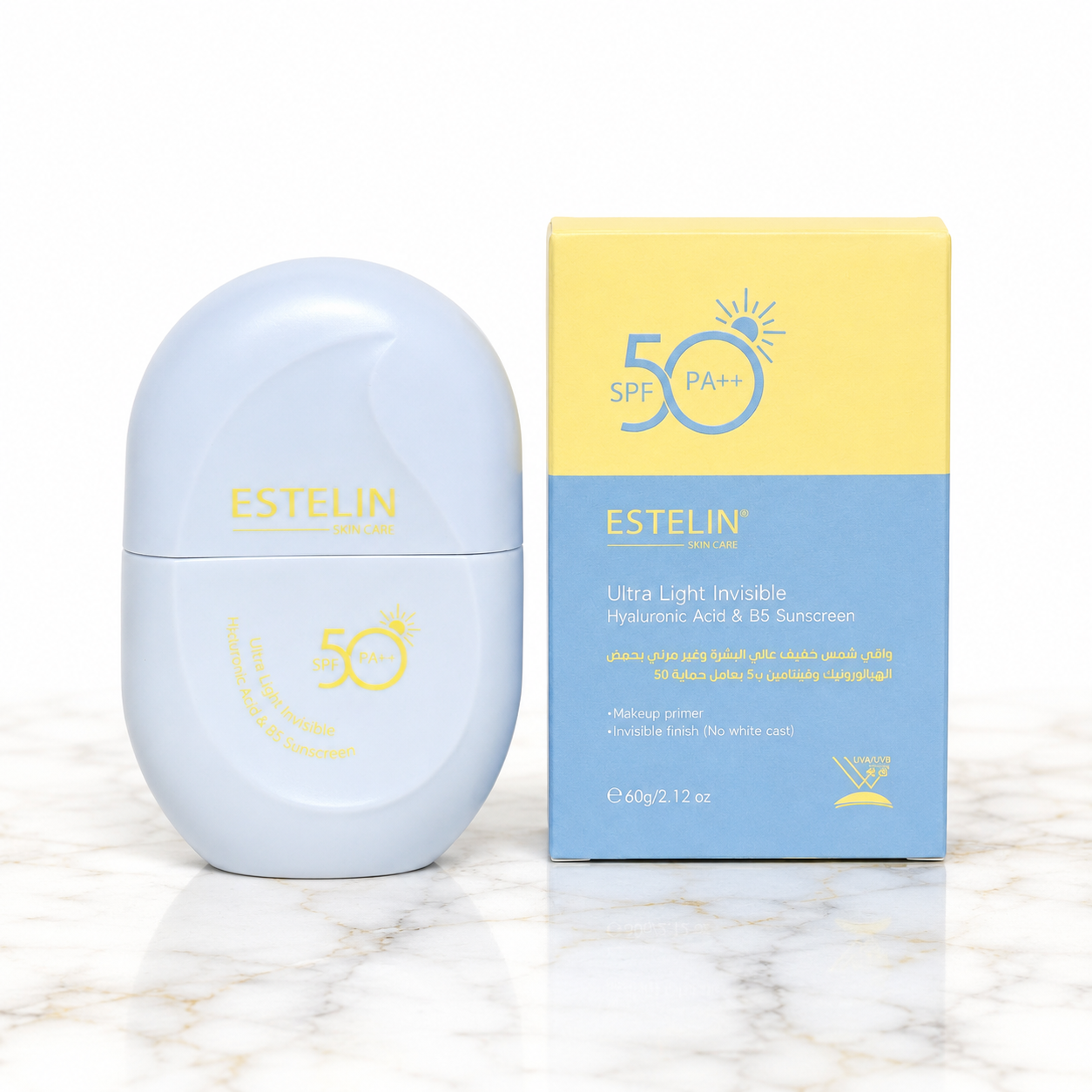 ضد آفتاب استلین مدل Ultra Light Invisible SPF 50 آبرسان و ویتامین B5