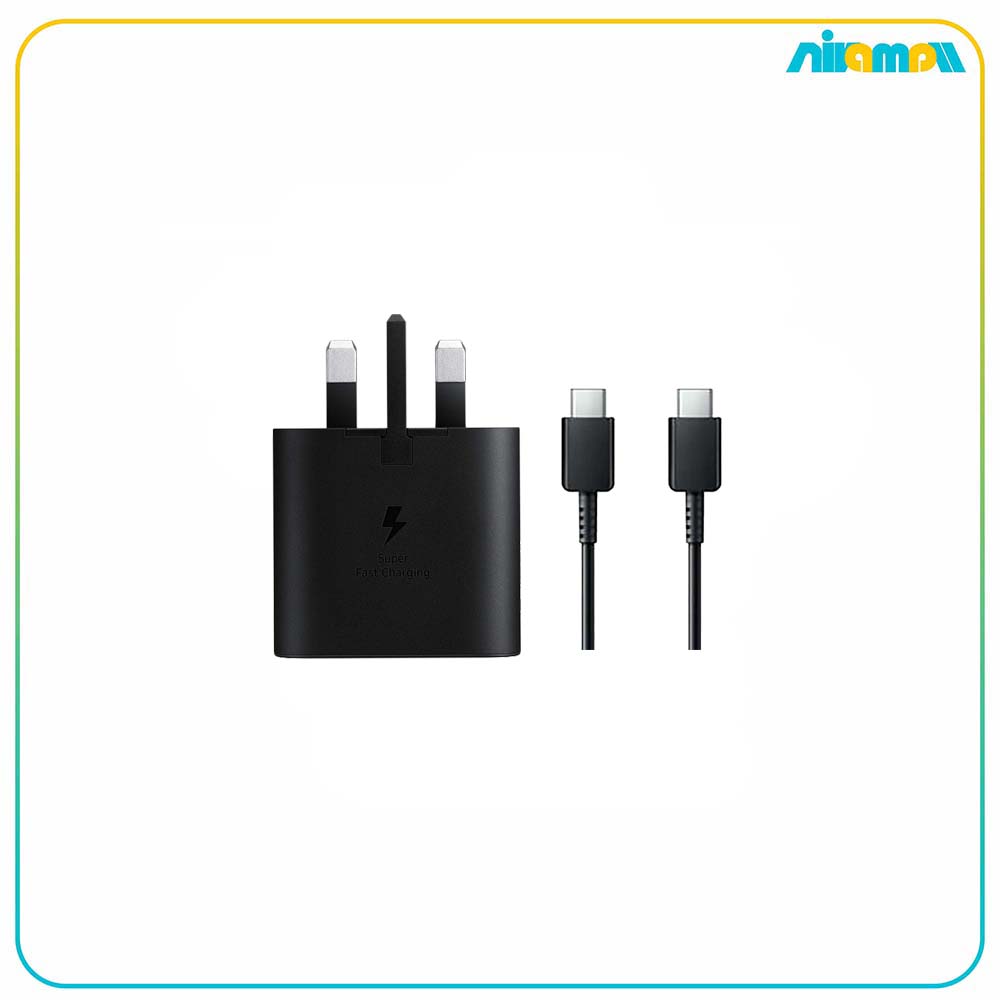 شارژر دیواری سوپر فست 25W سامسونگ مدل TA-800 به همراه کابل تبدیل USB-C