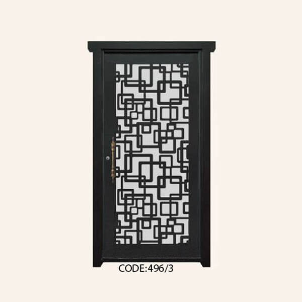 درب یک لنگه فلزی CNC طرح 496