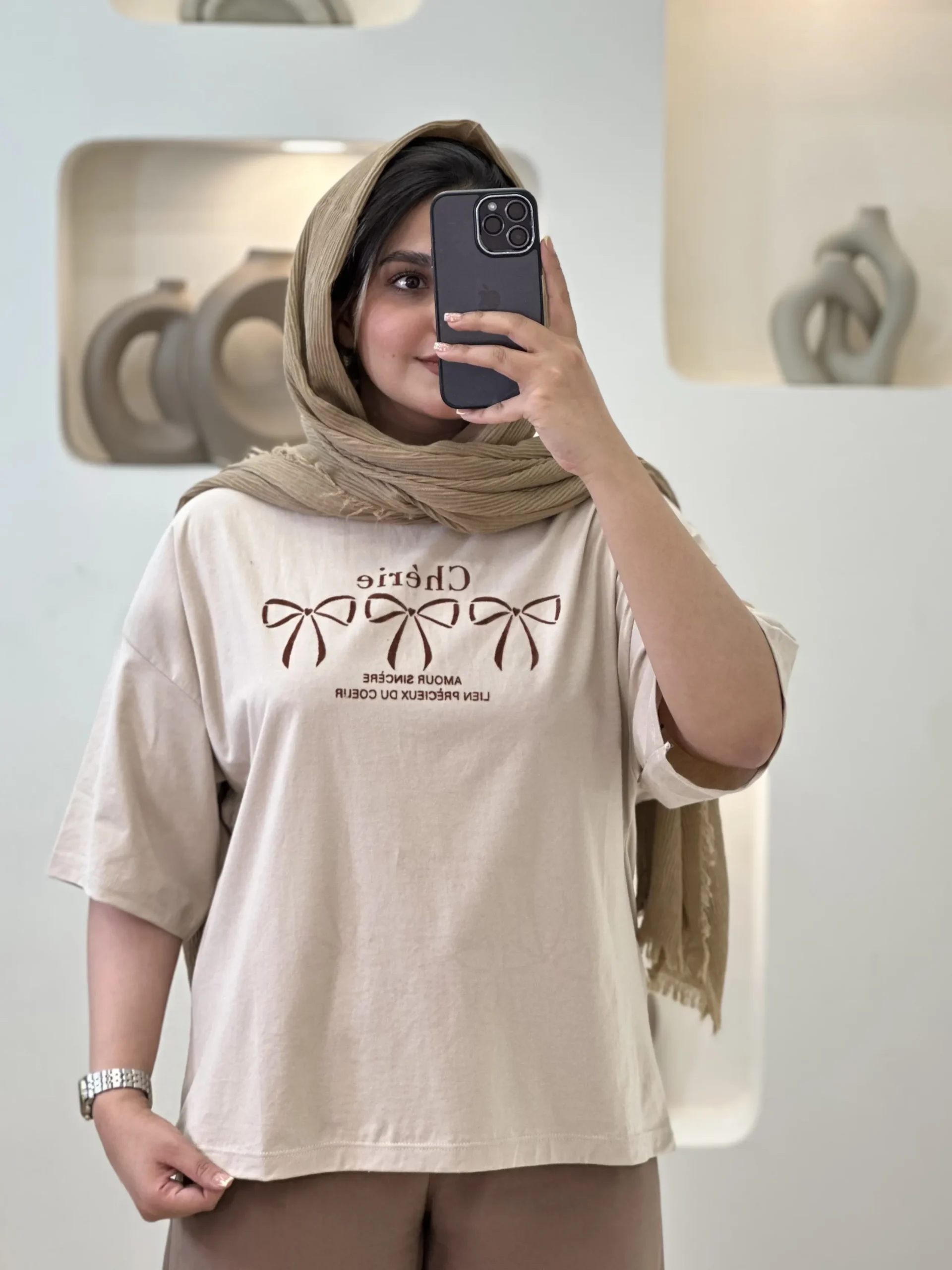 تیشرت باکسی پاپیون-11776